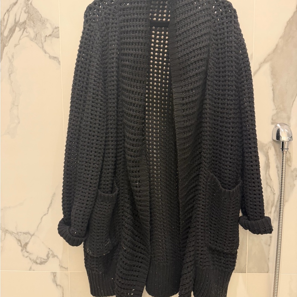 JohnnyWas Black Open-Knit Women's Sweater